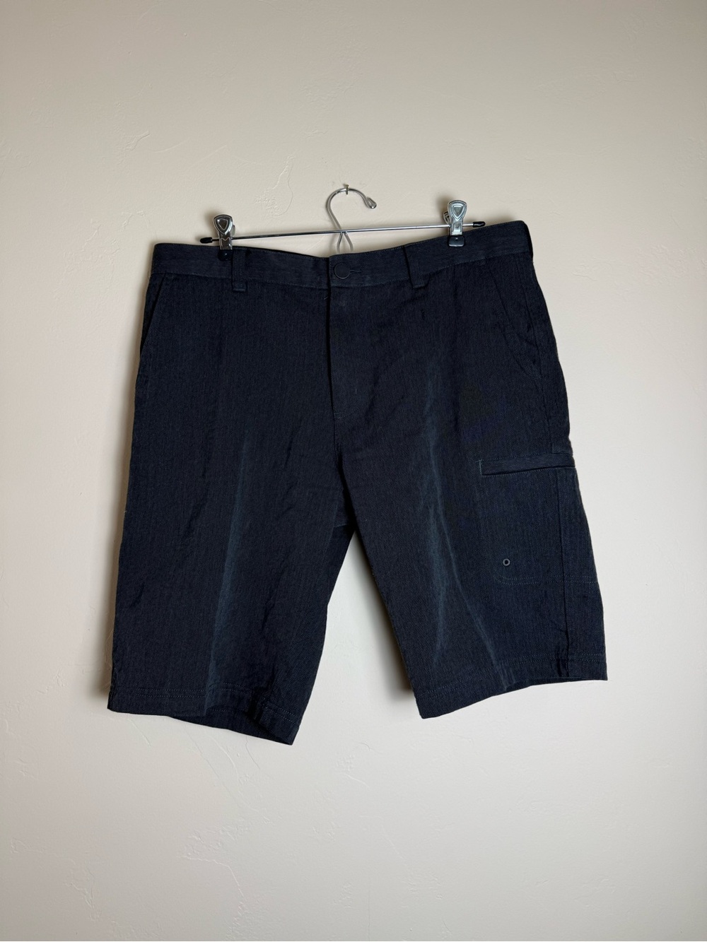 Men's Dark Gray Icebreaker Merino wool Casual Cargo Chino Shorts 34